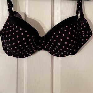 Black Polkadot Bra